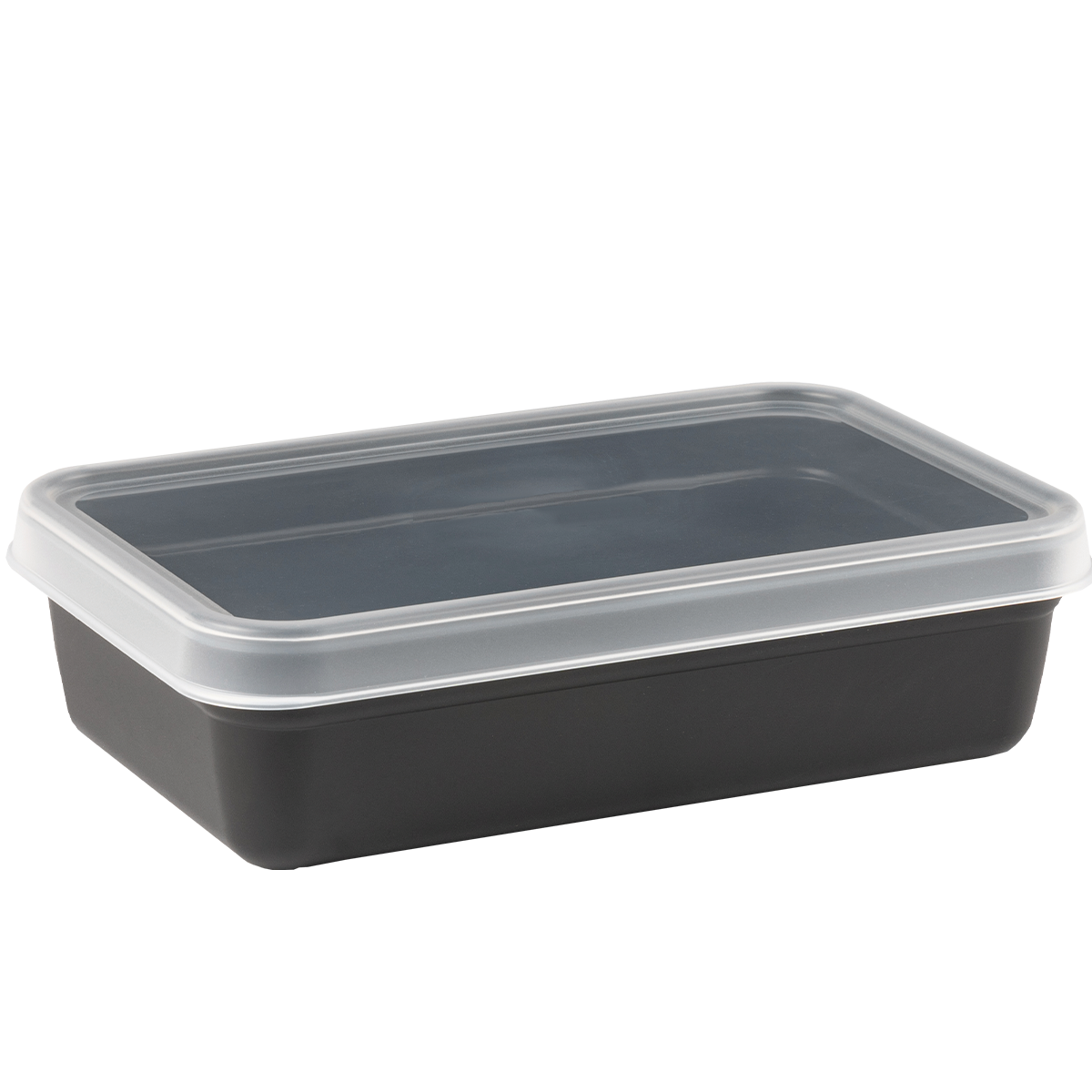 10 BOITES RECT. 0,95L NOIR + CV.TRP – Boîte réutilisable – HygiRéa