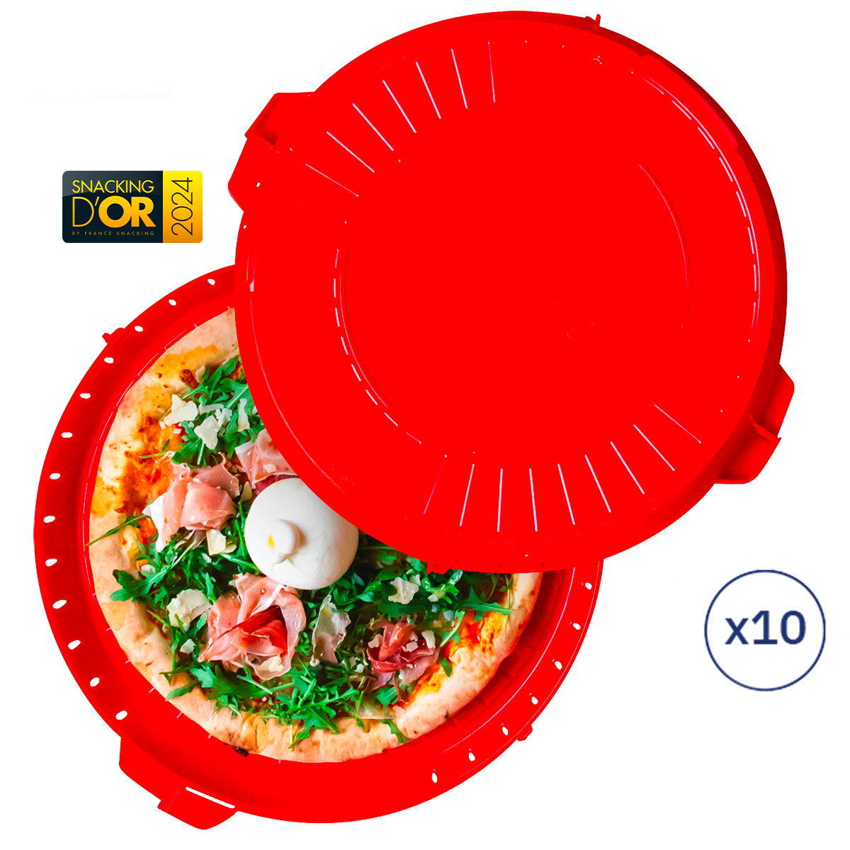 LOT 10 B2R - ROUGE - PAVÉ GILAC – Boîte réutilisable – HygiRéa