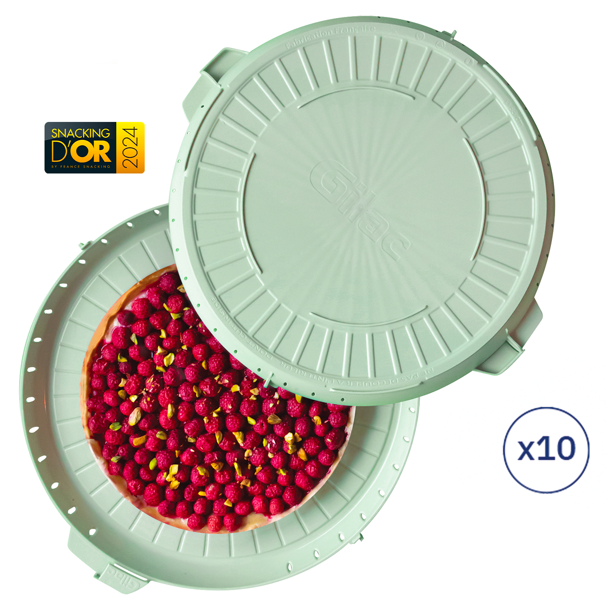 LOT 10 B2R -VERT AMANDE - PAVÉ GILA – Boîte réutilisable – HygiRéa