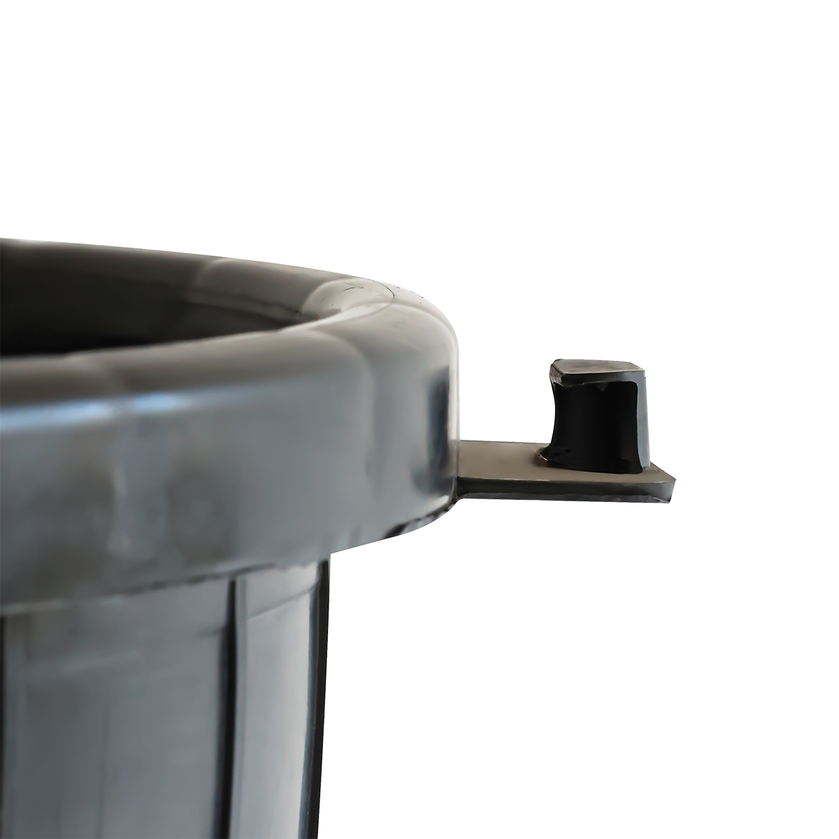 POUBELLE ECO + COUVERCLE 50L NOIR – Poubelle ronde – HygiRéa