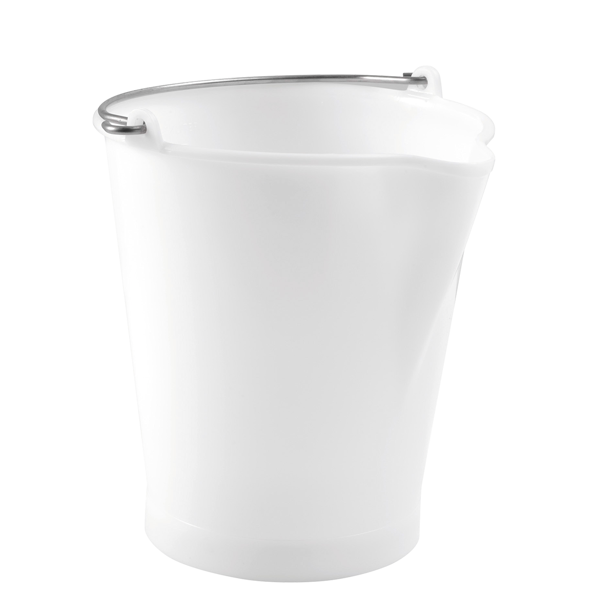 SEAU ROND 12 L BLANC + BEC VERSEUR – Seau – HygiRéa