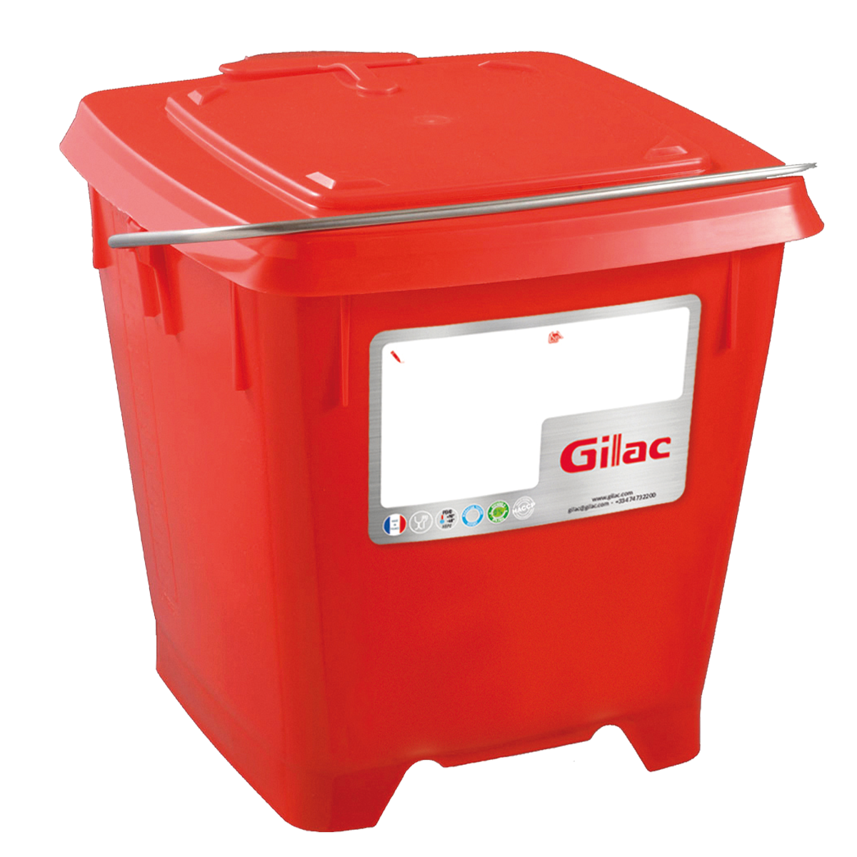 SEAU CARRE 12L + COUV ETANCHE – Seau – HygiRéa