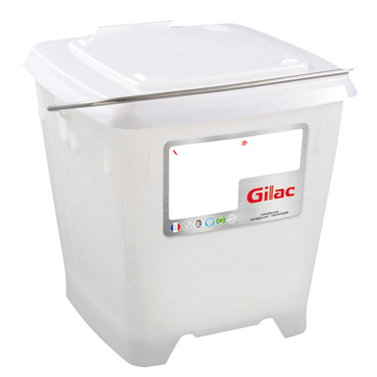 SEAU CARRE 12L + COUV ETANCHE – Seau – HygiRéa