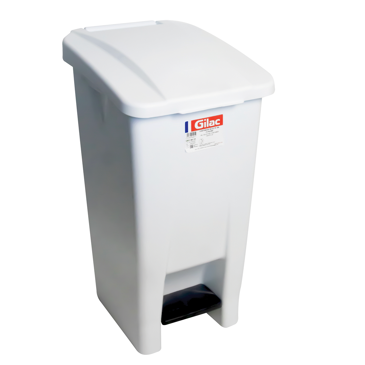 POUB ECO PEDALE 60 L COUV BLC – Poubelle à pédale – HygiRéa