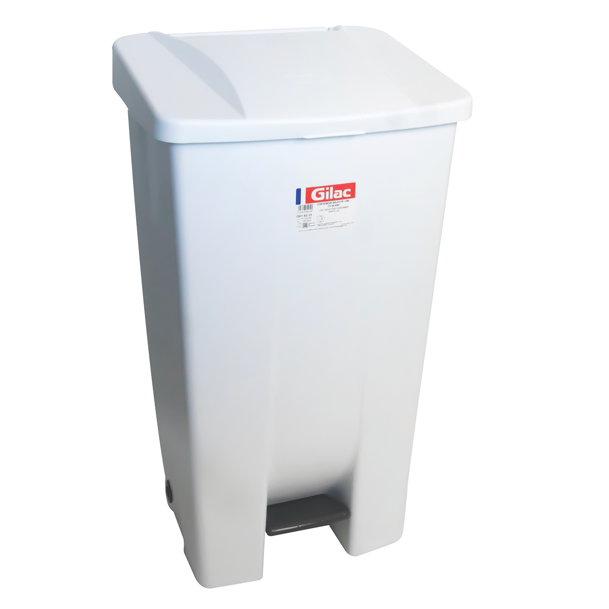 POUB ECO PEDALE 120 L COUV BLC – Poubelle à pédale – HygiRéa