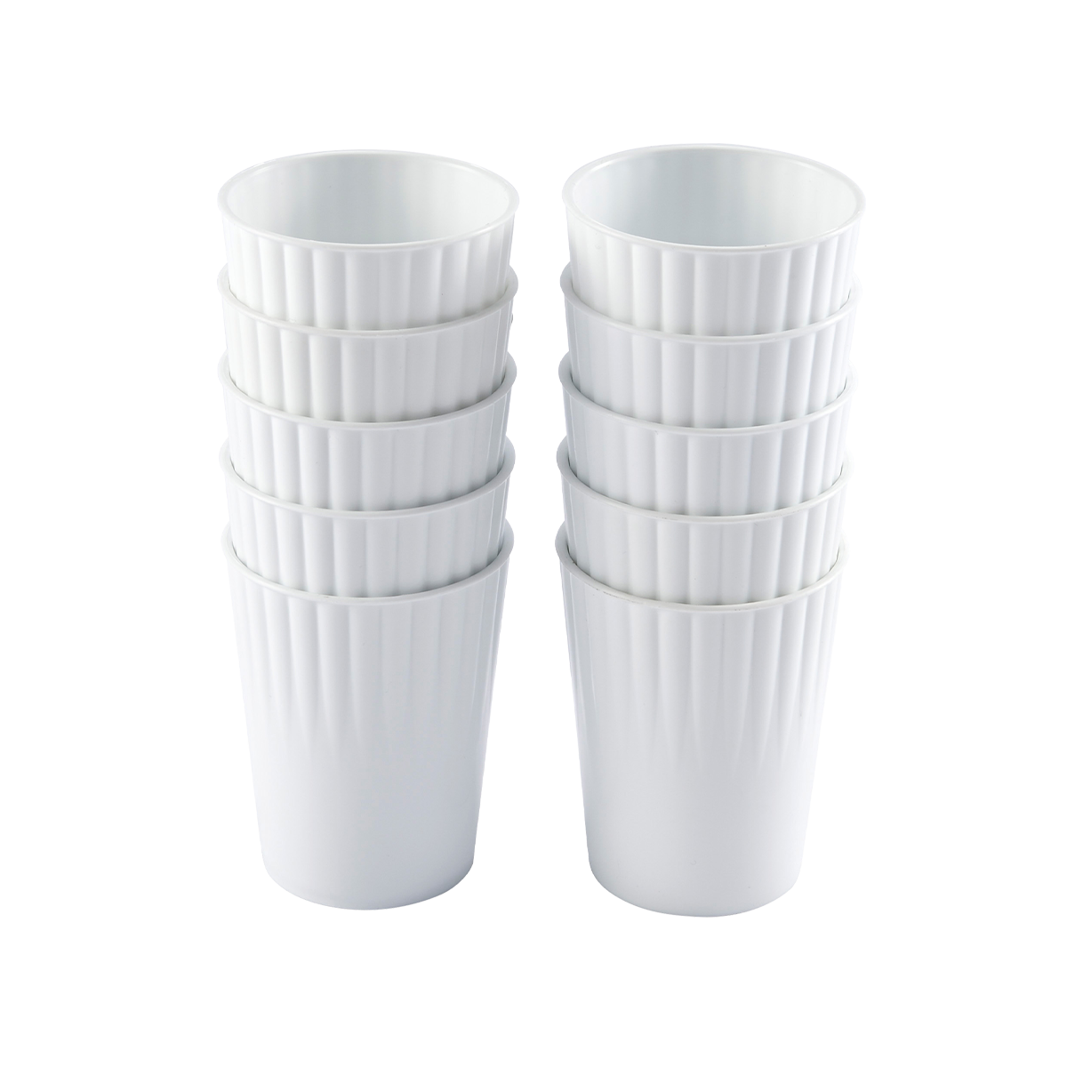 LOT DE 10 GOBELETS 22CL BLANC – Vaisselle réutilisable – HygiRéa