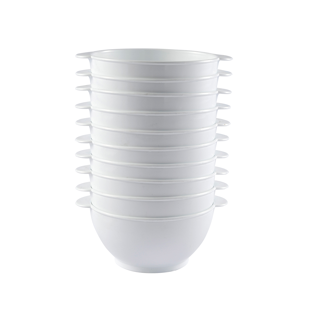 LOT 10 BOLS A ANSES 50 CL BLANC – Vaisselle réutilisable – HygiRéa