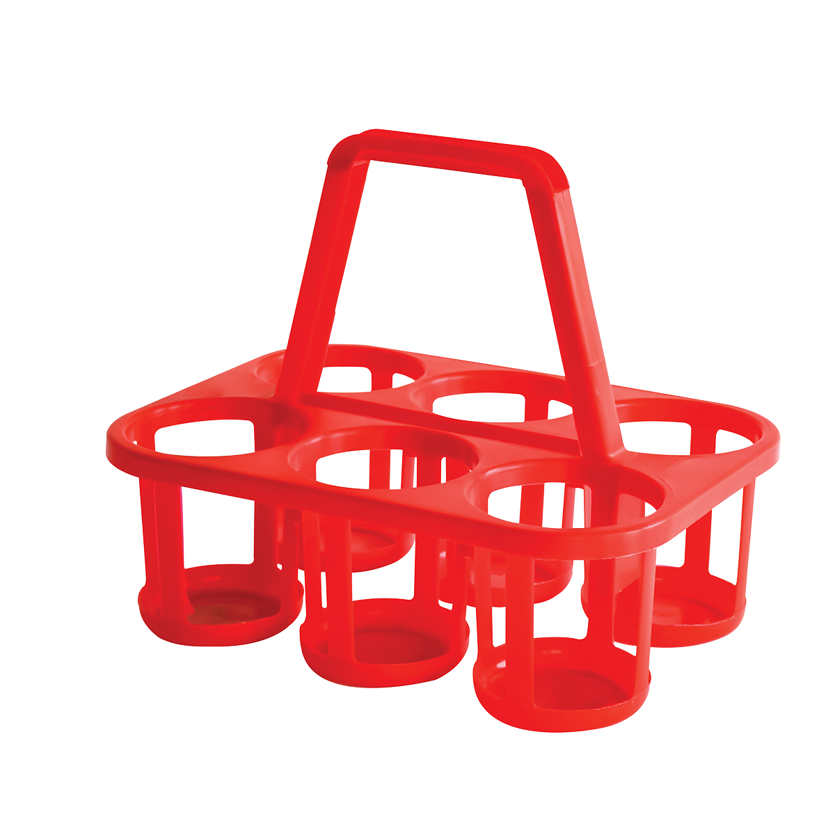 PORTE BOUTEILLE 6X1L ROUGE – Panier – HygiRéa