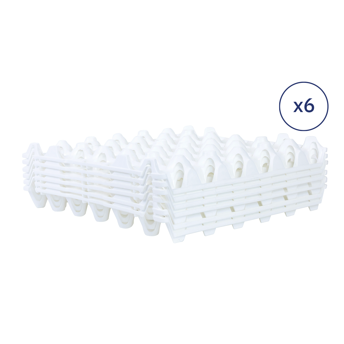 LOT DE 6 ALVEOLES OEUF BLC – Alvéoles à oeufs – HygiRéa