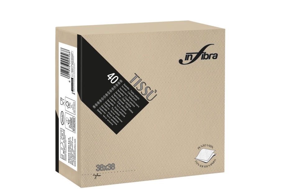 SERVIETTE 38x38 2P TISSU – Serviettes Jetables – HygiRéa