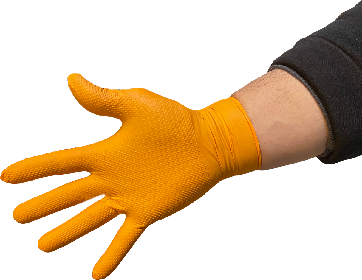Gant Nitrile Orange non poudré