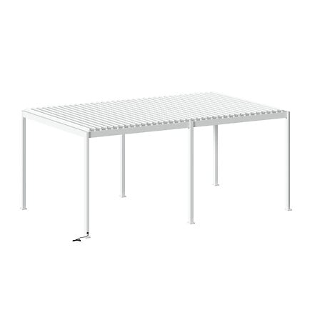 PERGOLA ELECTRIQUE EVORA 6 x 3,6 M ALUMINIUM BLANC