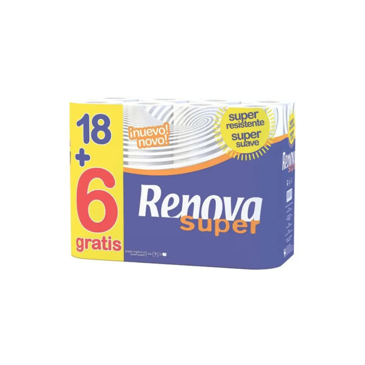 PAPIER TOILETTE - RENOVA - 24 ROULEAUX
