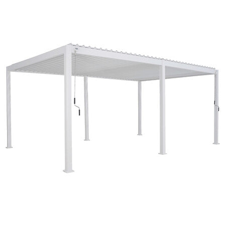 PERGOLA EVORA 6 x 3,6 M ALUMINIUM BLANC
