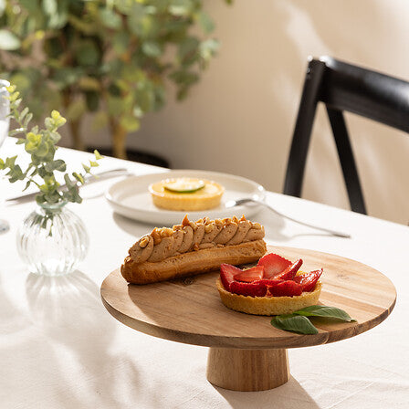 PRÉSENTOIR À GÂTEAUX DIAM 28 CM ACACIA