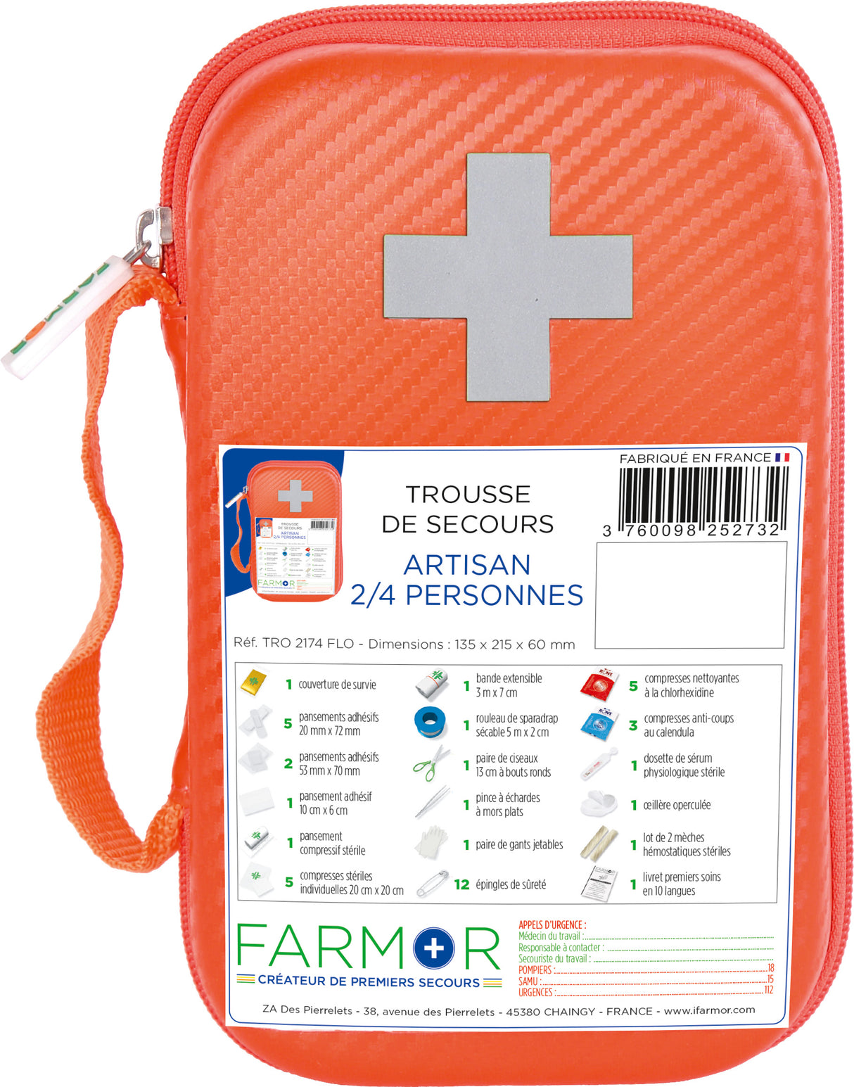 Trousse de secours "Artisan" 2/4 personnes – Trousse de Secours – HygiRéa