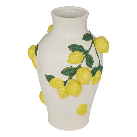 Vase Fruity haut 32,6 cm céramique citrons