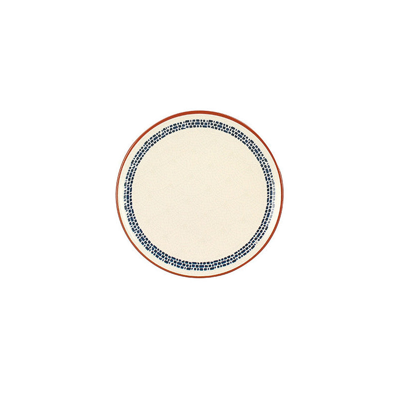 ASSIETTE DESSERT AMATXI 20CM EN FAIENCE BLANC