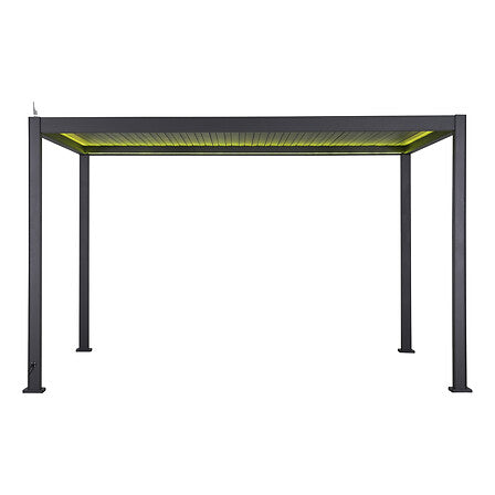 Pergola Evora électrique 4 x 3 m aluminium graphite