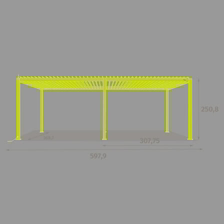 Pergola Evora Aluminium 3,6x6m Electrique – Tonnelles et Pergolas – HygiRéa