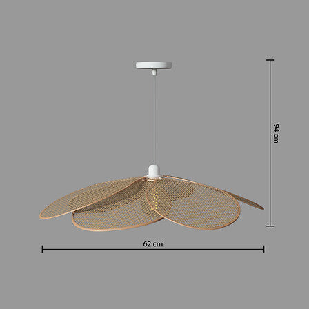 Suspension pétales Rym diam 62 cm bambou naturel – Suspensions lumineuses – HygiRéa