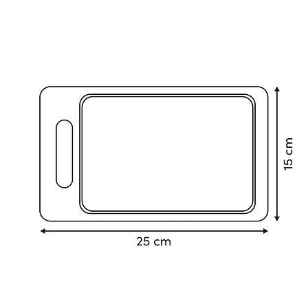Planche à découper 25x 15 cm PP blanc effet pierre