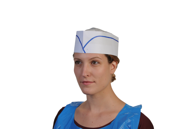 Calot papier blanc liseré – Calots – HygiRéa