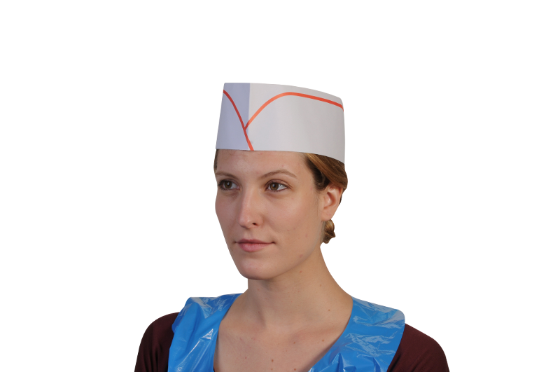 Calot papier blanc liseré – Calots – HygiRéa