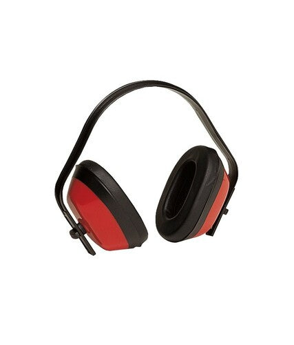 Casque anti-bruit rouge avec coquilles réglables – Protection d'oreilles – HygiRéa