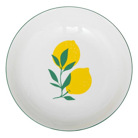 Assiette creuse Citrons diam 20 cm porcelaine blanc