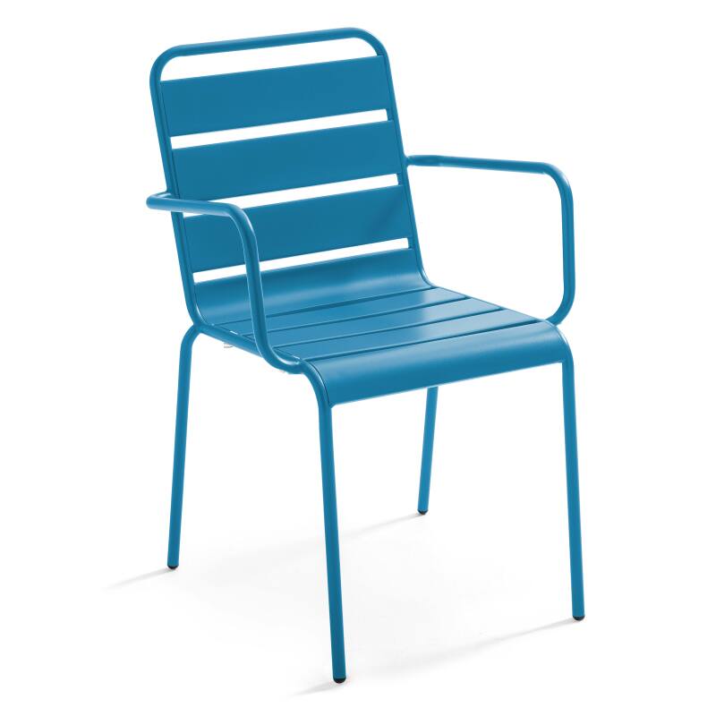 CHAISE DE JARDIN MARINA EN MÉTAL AVEC ACCOUDOIRS