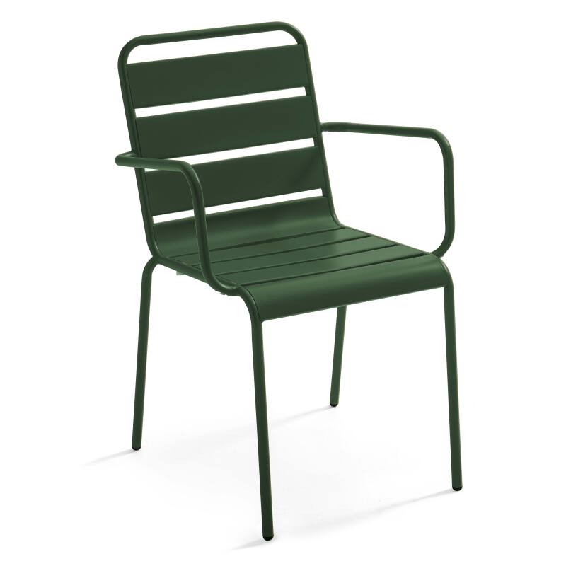 CHAISE DE JARDIN MARINA EN MÉTAL AVEC ACCOUDOIRS
