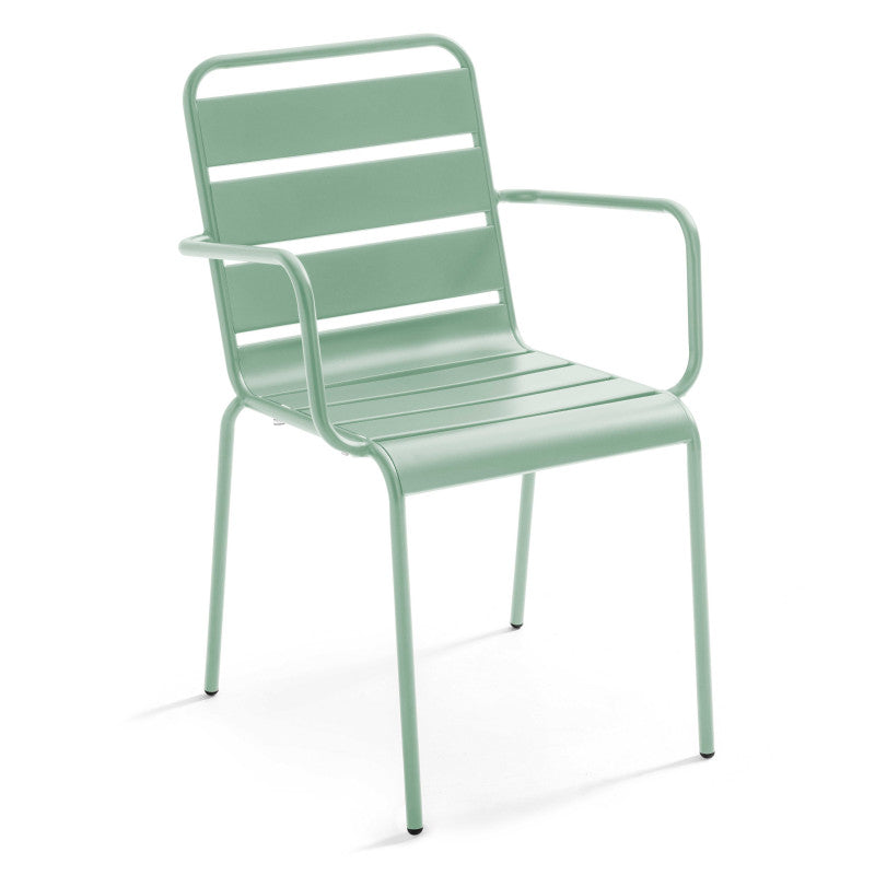CHAISE DE JARDIN MARINA EN MÉTAL AVEC ACCOUDOIRS