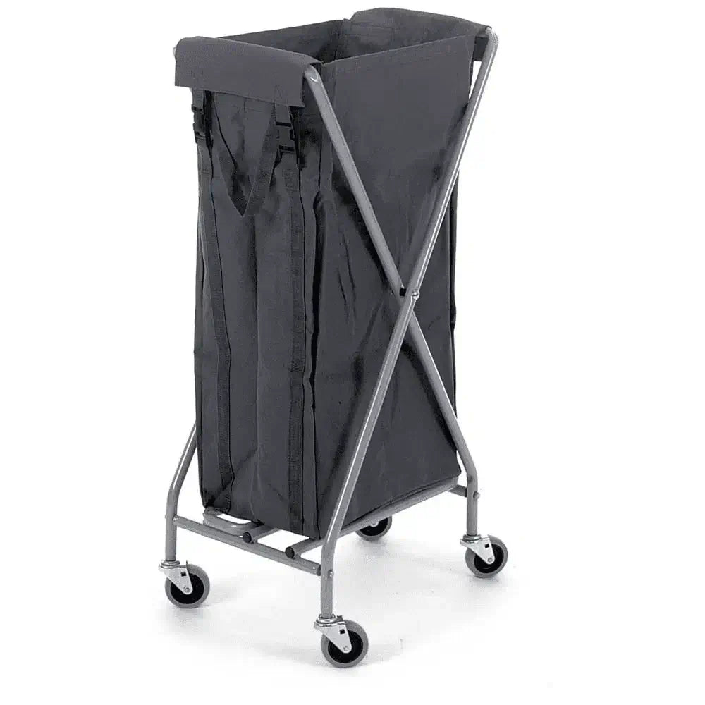 NX1001 CHARIOT A LINGE "X" PLIANT + 1 SAC EN TOILE RENFORCEE 100L – Chariots – HygiRéa