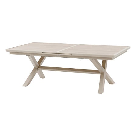 Table extensible Axiome 10 places aluminium imprimé effet bois lin argile