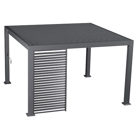 Persienne pour pergola Evora côté graphite – – HygiRéa