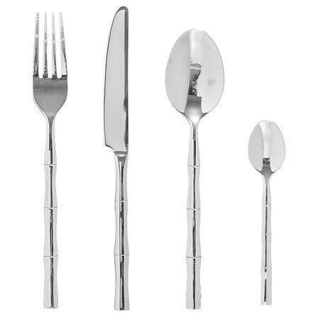 Ménagère 24 pièces Bambou inox