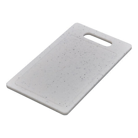 Planche à découper 25x 15 cm PP blanc effet pierre