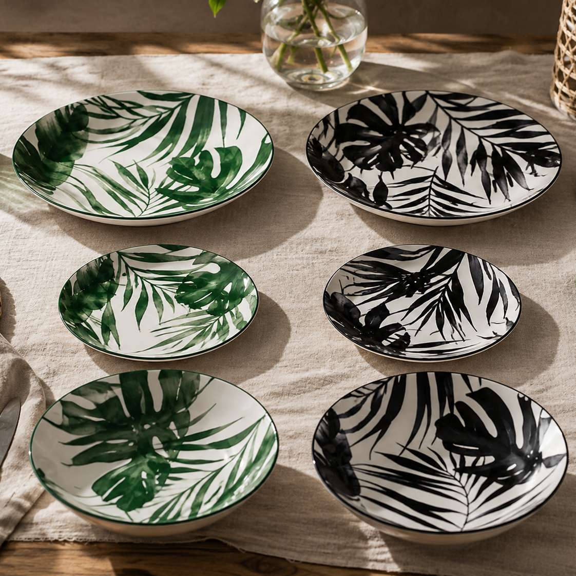 GAMME PALME – ASSIETTES EN PORCELAINE