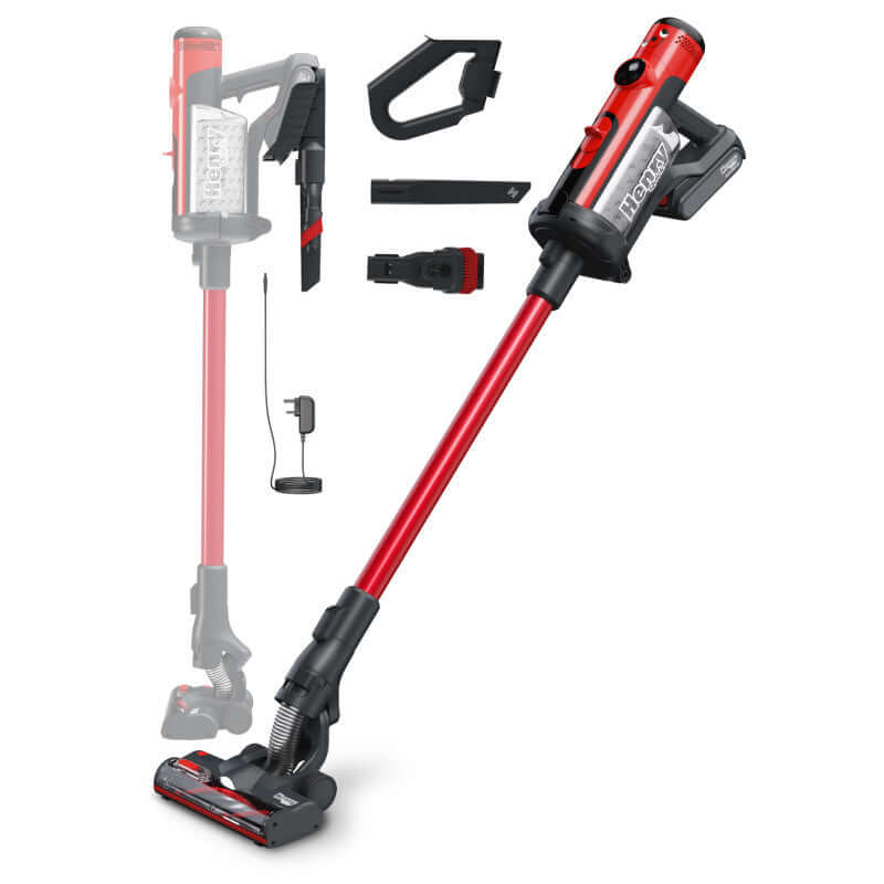 HENRY QUICK ROUGE V30.6 PODS EU avec 1 BATTERIE – Aspirateur Poussières – HygiRéa