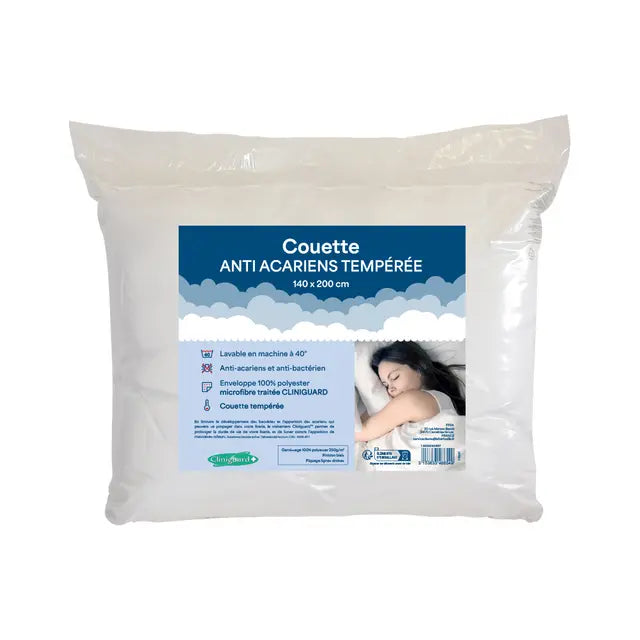 Couette anti acariens 140x200cm - Blanc
