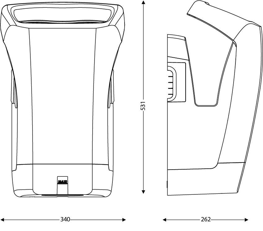 Sèche-mains – STELL’AIR blanc – Sèche Mains – HygiRéa