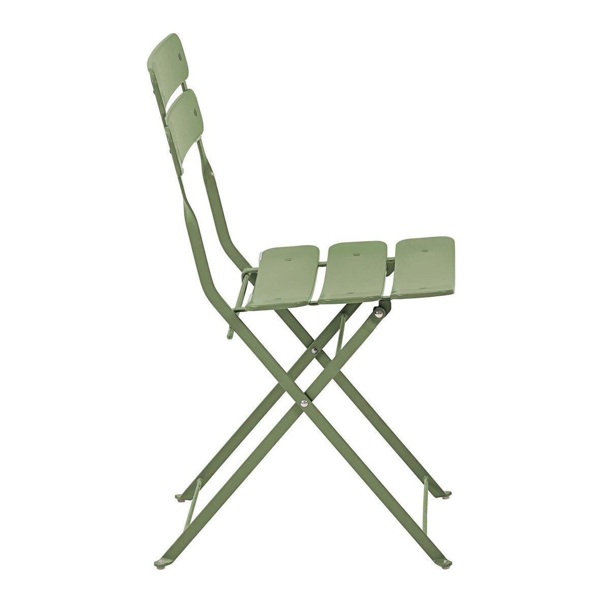 CHAISES DE JARDIN PLIANTES EN MÉTAL - ANECY - LOT DE 2