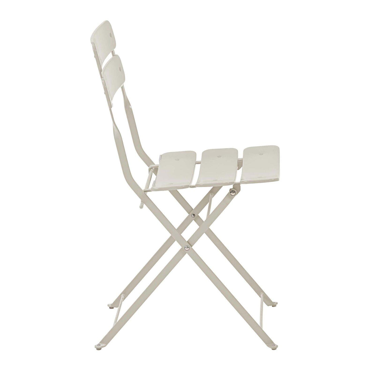 CHAISES DE JARDIN PLIANTES EN MÉTAL - ANECY - LOT DE 2