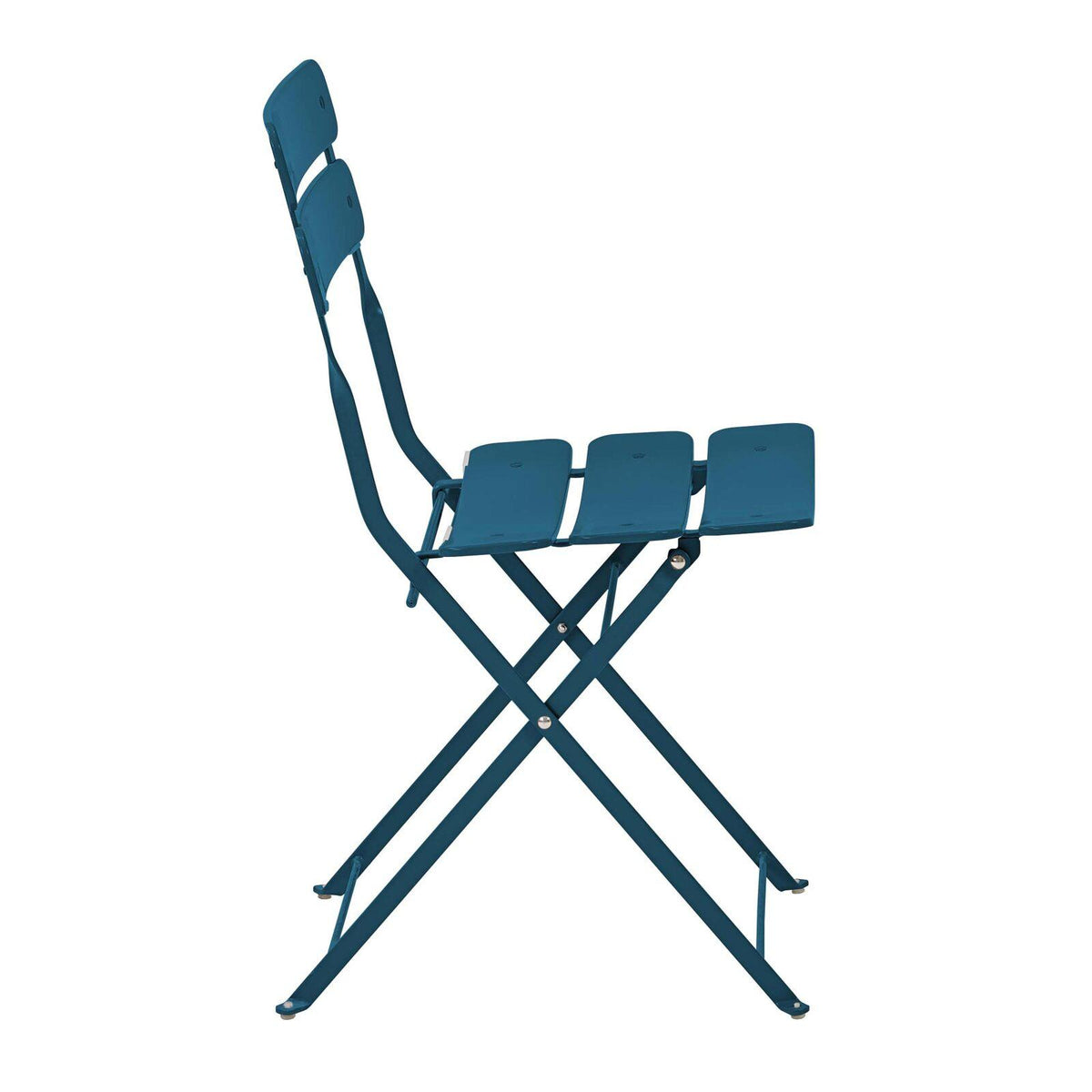 CHAISES DE JARDIN PLIANTES EN MÉTAL - ANECY - LOT DE 2
