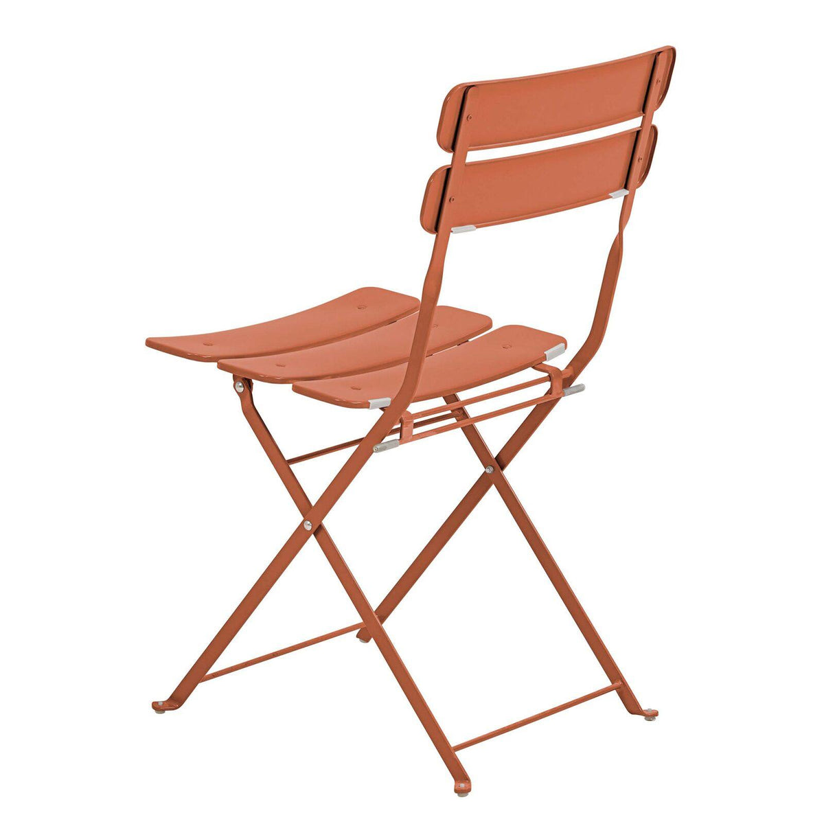 CHAISES DE JARDIN PLIANTES EN MÉTAL - ANECY - LOT DE 2