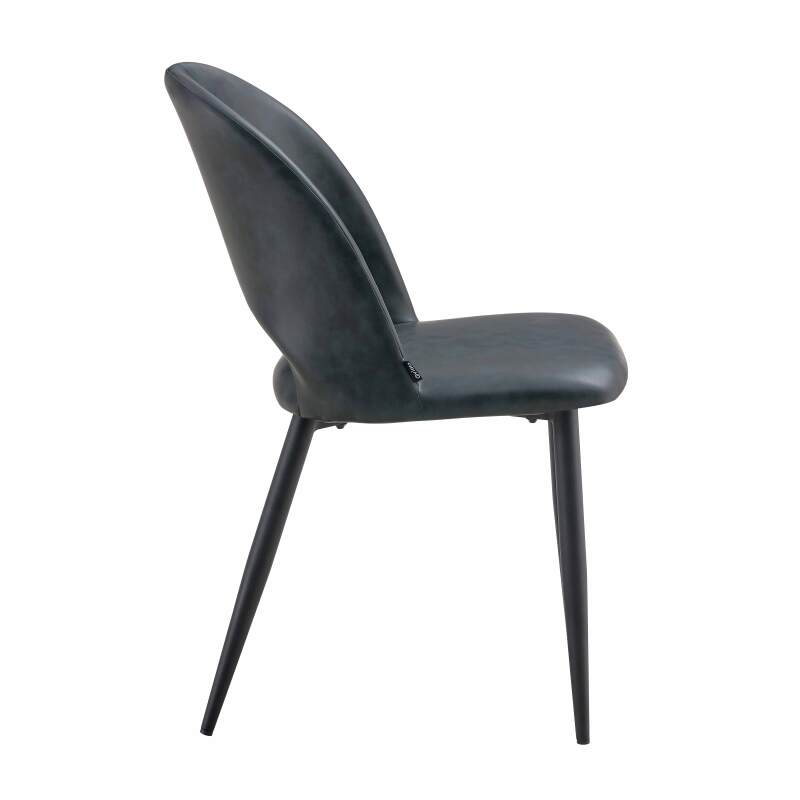 Chaises effet cuir et métal - Lot de 2