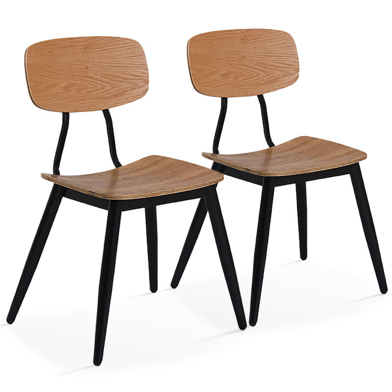 CHAISES EN BOIS ET MÉTAL - STUDIO - LOT DE 2
