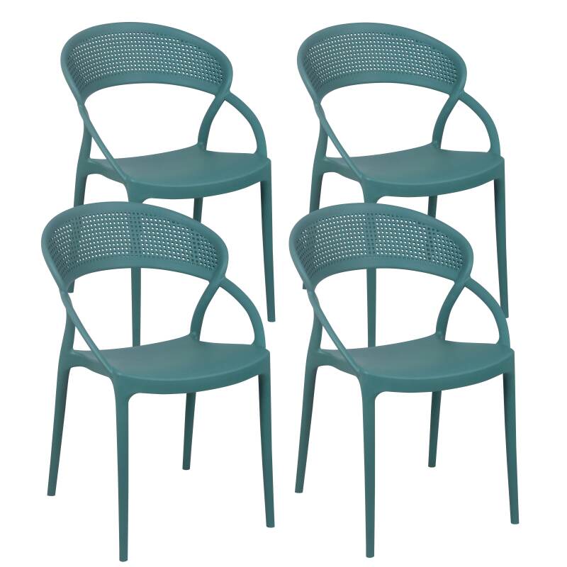 CHAISES EN PLASTIQUE - MARID - LOT DE 4