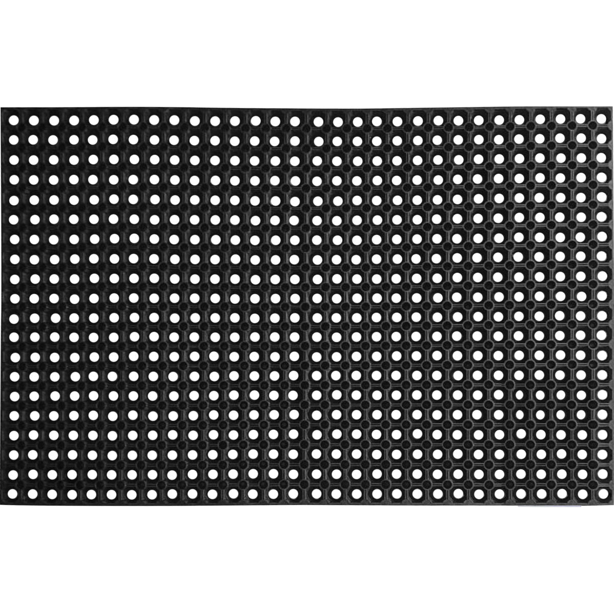 TAPIS CAILLEBOTIS 80X120CM CAOUTCHOUC - NOIR